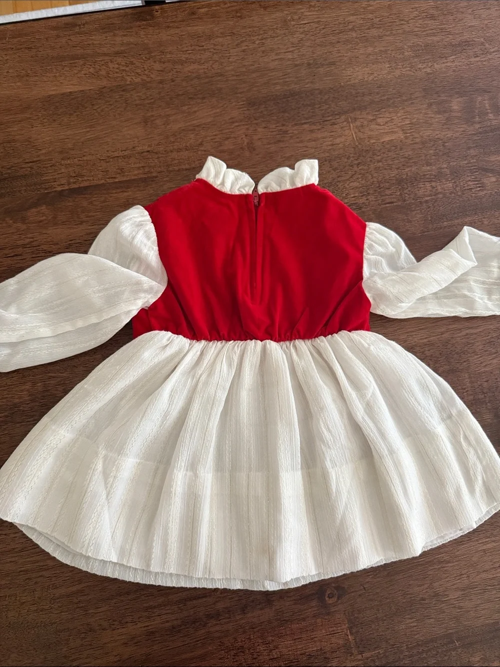 jcpenney White and Red Girls' Formal Dress with Peter Pan Collar